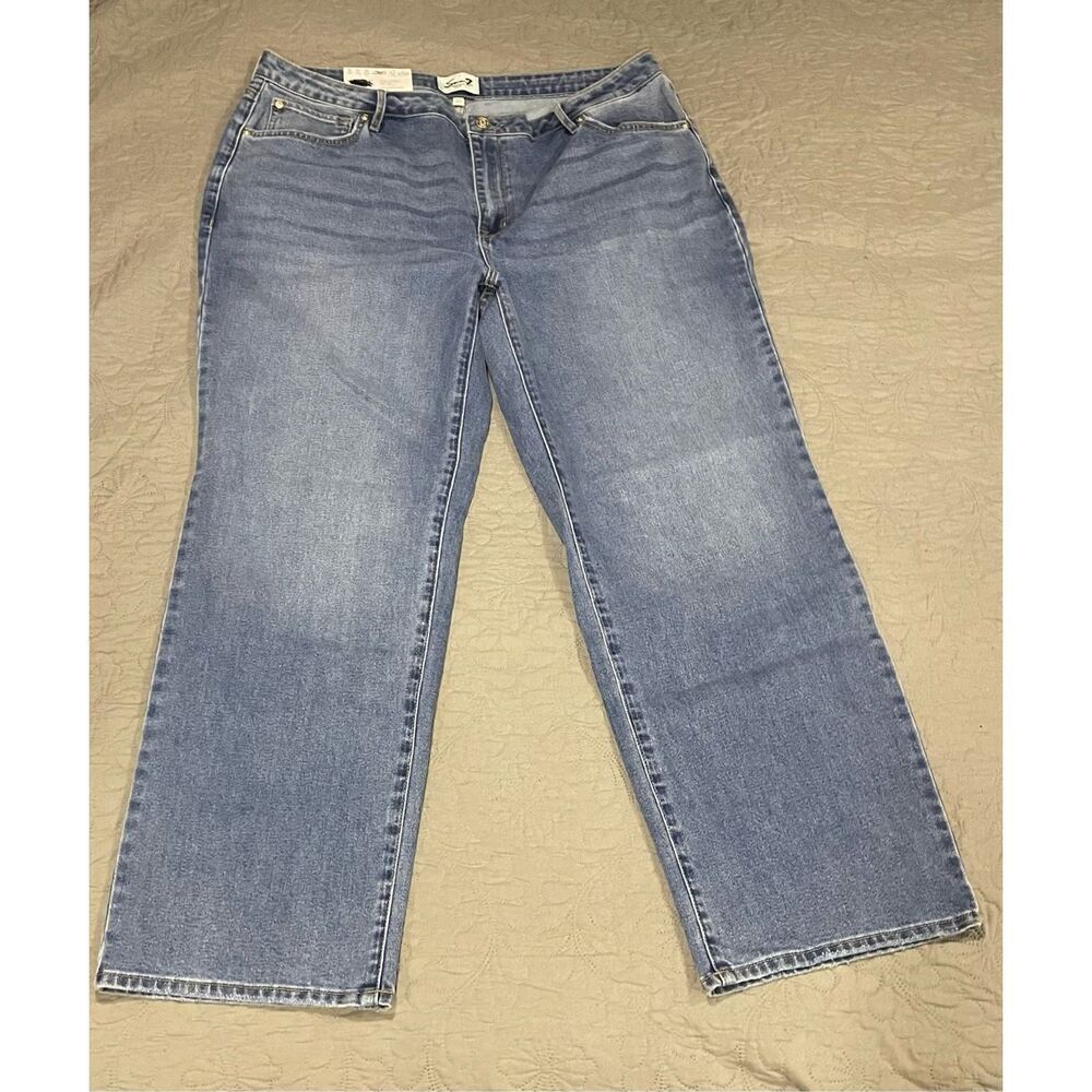 Seven7 Women’s Jeans 18W High Rise Loose Straight New